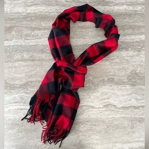 Red buffalo check scarf